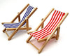 SXFSE Dollhouse Decoration, Mini Wooden Folding Beach Sunbath Chair Longue Deck Chair Craft Dollhouse Accessories