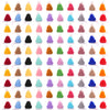 JITUIHOM 100pcs Mini Christmas Hat Set Mini Knitted Doll Hats Small Christmas Tree Decorations Santa Snowman Hats DIY Craft Toys Wine Bottle Ornaments