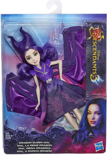 Disney Descendants Dragon Queen Mal, Fashion Doll Transforms to Winged Dragon