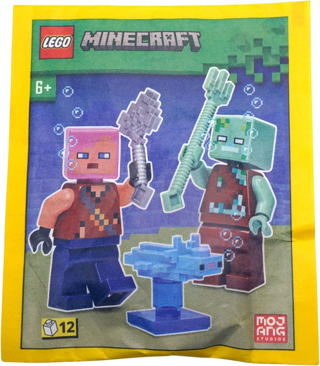 LEGO Minecraft: Adventurer with Drowned and Axolotl Combo Pack - 6+