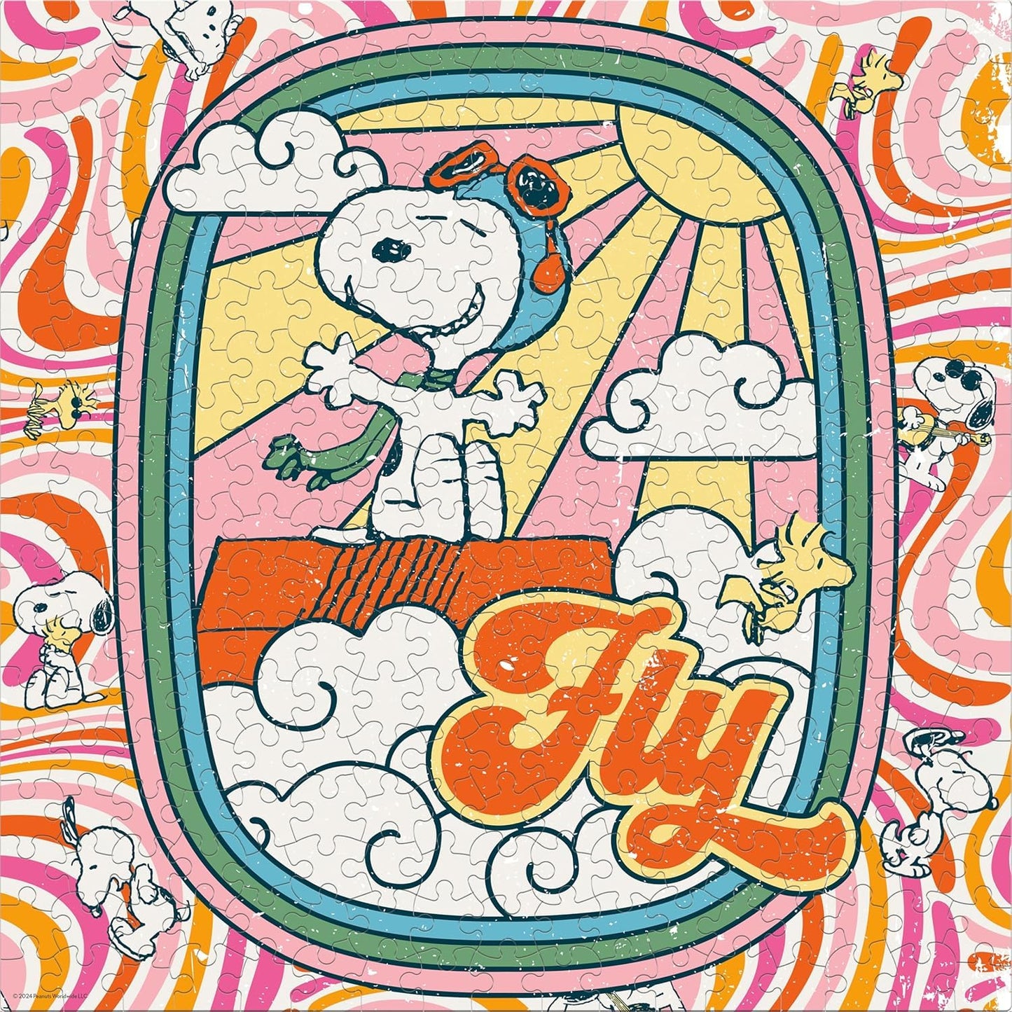 Ceaco - Peanuts - Snoopy Fly - 300 Oversized Piece Jigsaw Puzzle