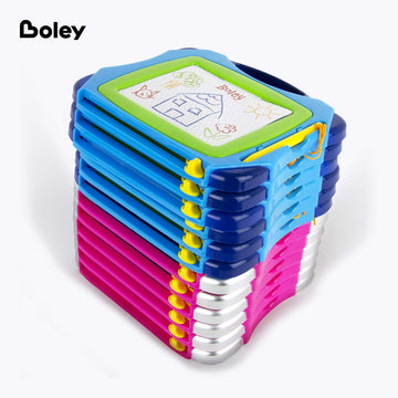 Boley Magic Color Doodle Boards - 12 Pack Magnetic Drawing Board Set for Kids - Toddler Drawing Board and Writing Board - Sketch Pad Bulk Set