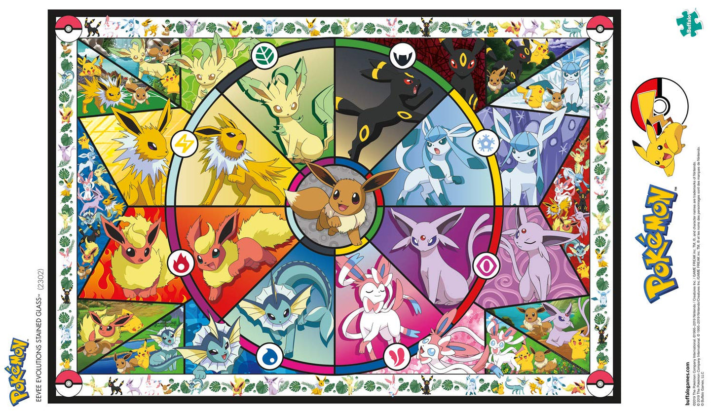 Pokemon - Pokemon - Eevee's Stained Glass - 2000 Piece Jigsaw Puzzle