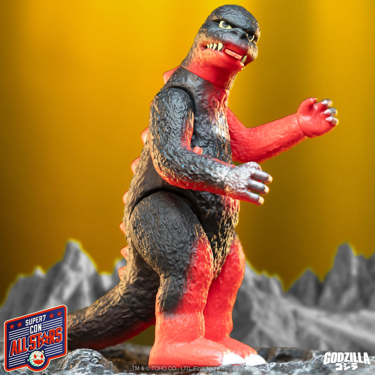 Super7 ULTIMATES! Toho Shogun Godzilla (Vintage Red) - 7" Toho Godzilla Action Figure with Accessories Classic Movie Collectibles and Retro Toys