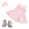 Our Generation - 18-inch Doll Clothes - Confetti-Print Party Dress - Headband & Boots Accessories - Pretend Play - Toys for Kids Ages 3 Years & Older