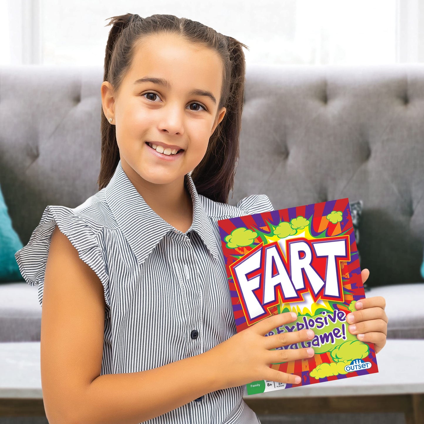 Fart - The Explosive Card Game - Easy to Learn Fast Flatulent Fun, Kids Family & Friends Party Game, Funny Fast Acting, Toilet Humor, Outset Media