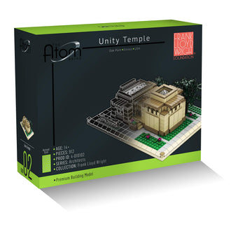 Atom Brick Unity Temple Building Set - Frank Lloyd Wright Model Kit