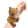 DolliBu Capybara Stuffed Animal Slap Bracelet - Fluffy Wild Animal Magnetic Snap Bracelet for Kids, Wearable Plush Slap Wrist Band Toy for Children's