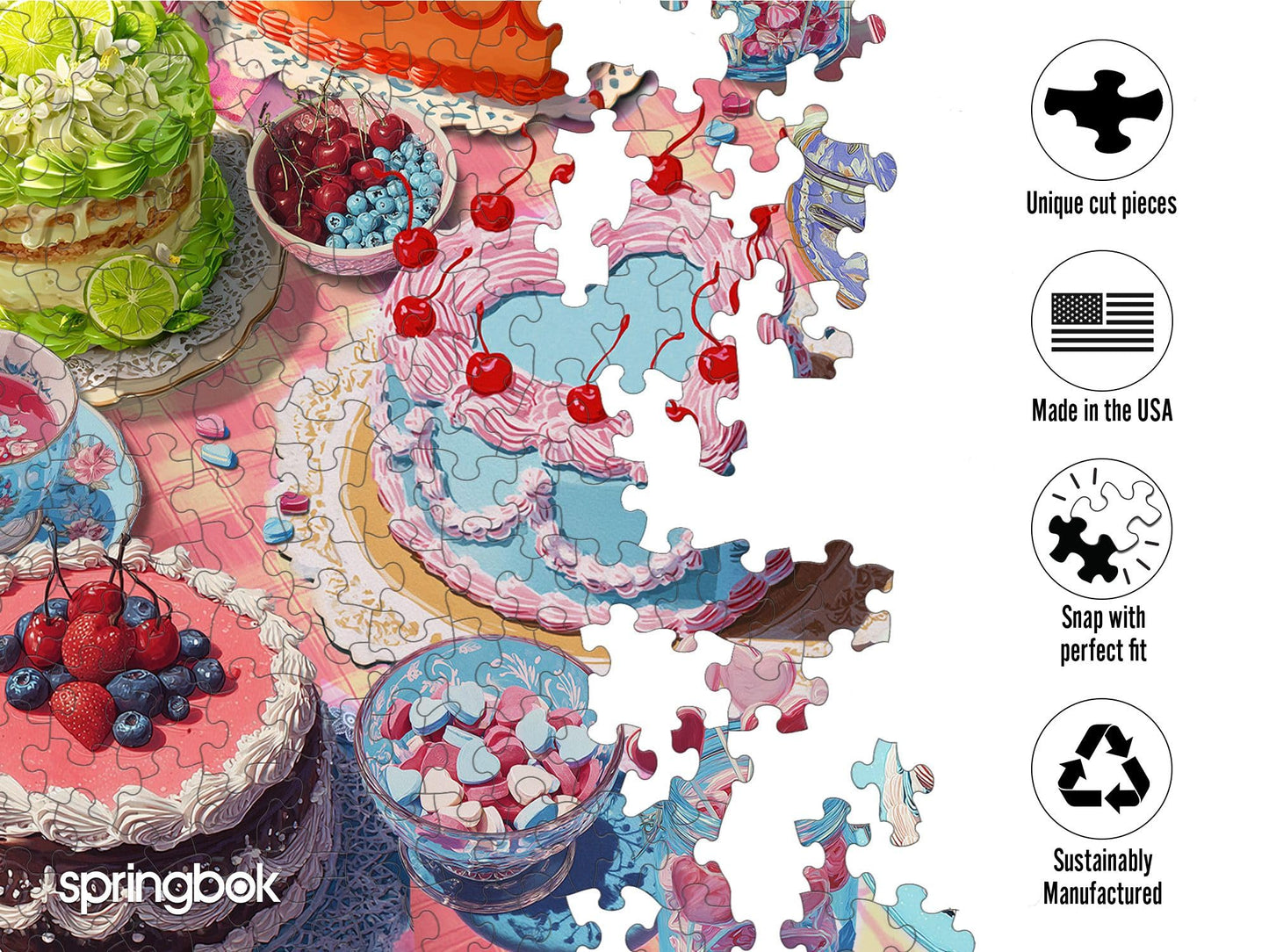 Springbok Vintage Cakes 500 Piece Jigsaw Puzzle for Adults