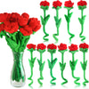 10 Pcs Plush Rose Flower Stuffed Flower Bendable Stems Plush Bouquet Toy Soft Rose Flower 12.6 Inch for Christmas Classroom 2026 Mother's Day