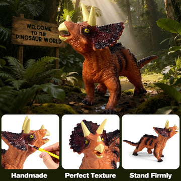 BotZilla 7 Piece Jumbo Dinosaur Toys Big Dinosaur Toy for Boys Realistic Giant Dinosaur Toys for Kids 3-5 - Perfect Dinosaur Gifts for Kids