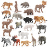 BRETOYIN 21PCS Mini Wild Animals Figurines Toys Set Savanna Jungle Animals Figures Mini Party Favor Cake Topper South Africa Zoo Animals Toys for Kids