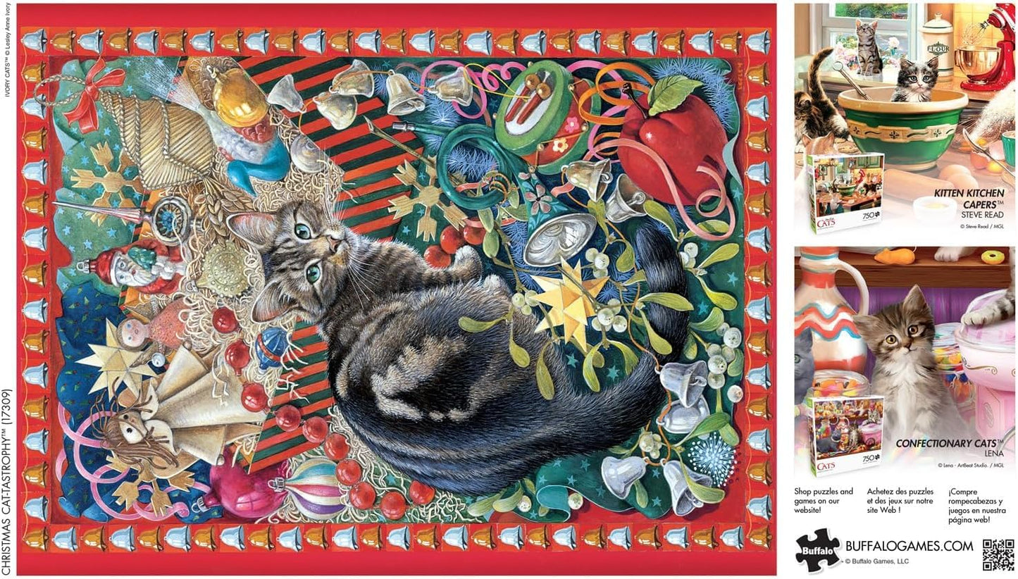 Buffalo Games - Christmas Cat-tastrophy - 750 Piece Puzzle for Adults