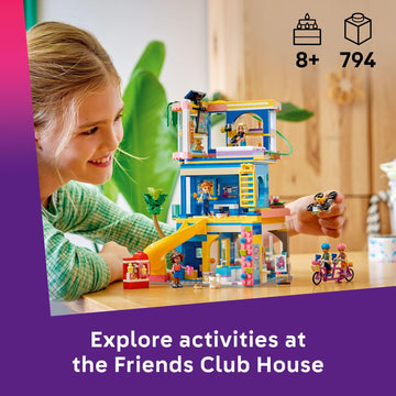 LEGO Friends Heartlake City Friends Club House Building Toy for Girls & Boys - Pretend Play Set for Kids, Ages 8+ - W/5 Minidolls, 3 Toy Animals
