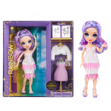 Rainbow High Fantastic Fashion Violet Willow - Purple 11” Fashion Doll and Playset with 2 Complete Doll Outfits, and Fashion Play Accessories, for