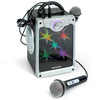 Croove Rechargeable Karaoke Machine For Kids - Incl. 2 Microphones with Flashing Disco Lights, Bluetooth, AUX & USB Ports Singing Machine for