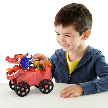 Fisher-Price Imaginext Minions Dragon Disguise Push-Along Dragon Vehicle with Minion Figure for Preschool Kids Ages 3-8 Years
