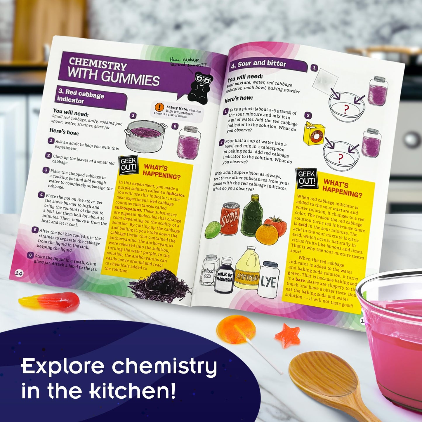 Thames & Kosmos Space Gummy Candy Lab | Tasty Labs STEM Experiment Kit, Make Space-Themed Gummy Pops & Candies, Explore Chemistry in Cooking, Safe
