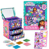 Dreamworks Gabby’s Dollhouse DIY Jewelry Box - Craft Kit Bundle with Mosaic Tiles, Adhesive Gems, and 3D Foam Sticker Plus More | Gabby's Dollhouse