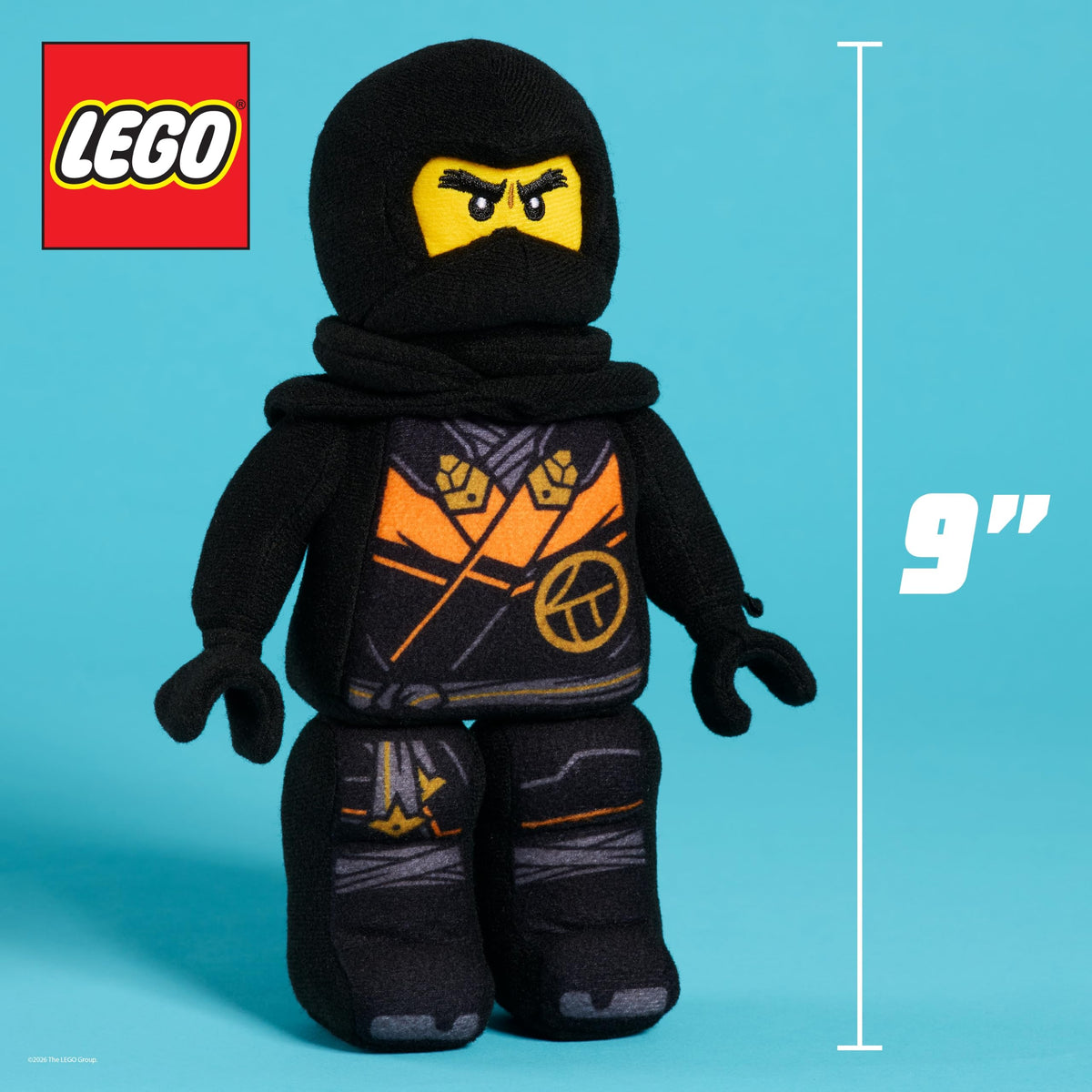 LEGO NINJAGO Minifigure Small Plush Cole, Soft Collectible Ninja Plush Toy