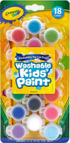 Crayola Washable Kids Paint Set & Paintbrush, Painting Supplies, 18 Count