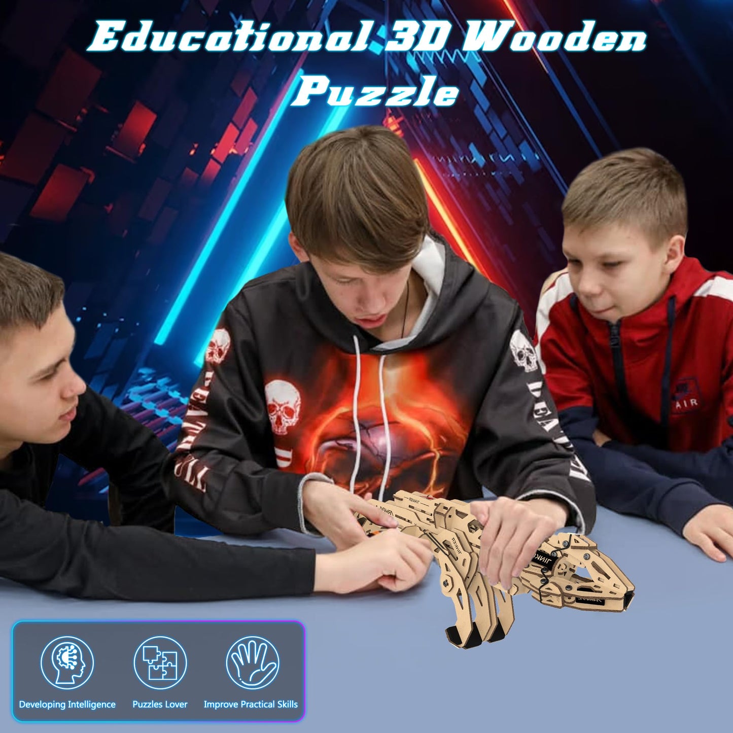 Mechanical Claw Model Kit, 3D Wooden ClawBot Puzzle for Adults and Teens