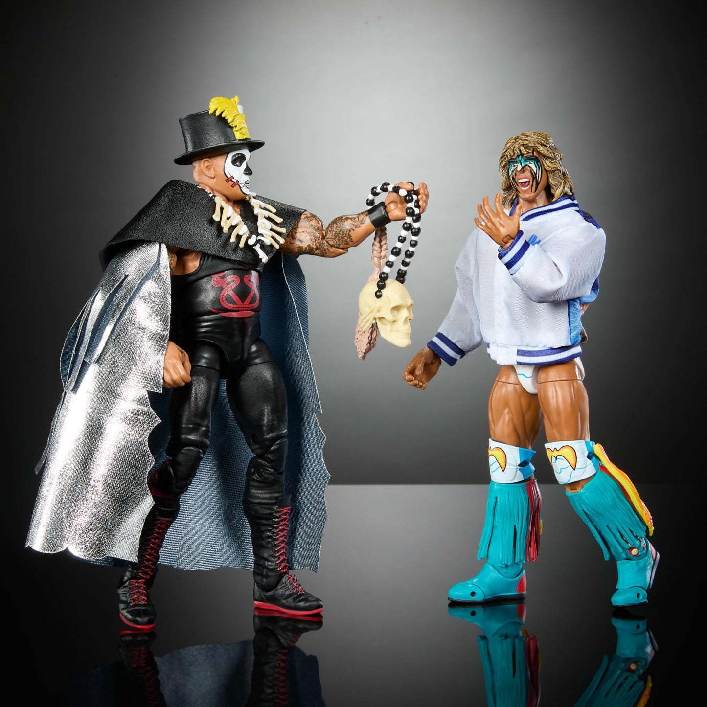 Mattel WWE Ultimate Edition Action Figure 2-Pack, Greatest Grudges '92 Collectible Set with Ultimate Warrior & Papa Shango 6-inch Superstars