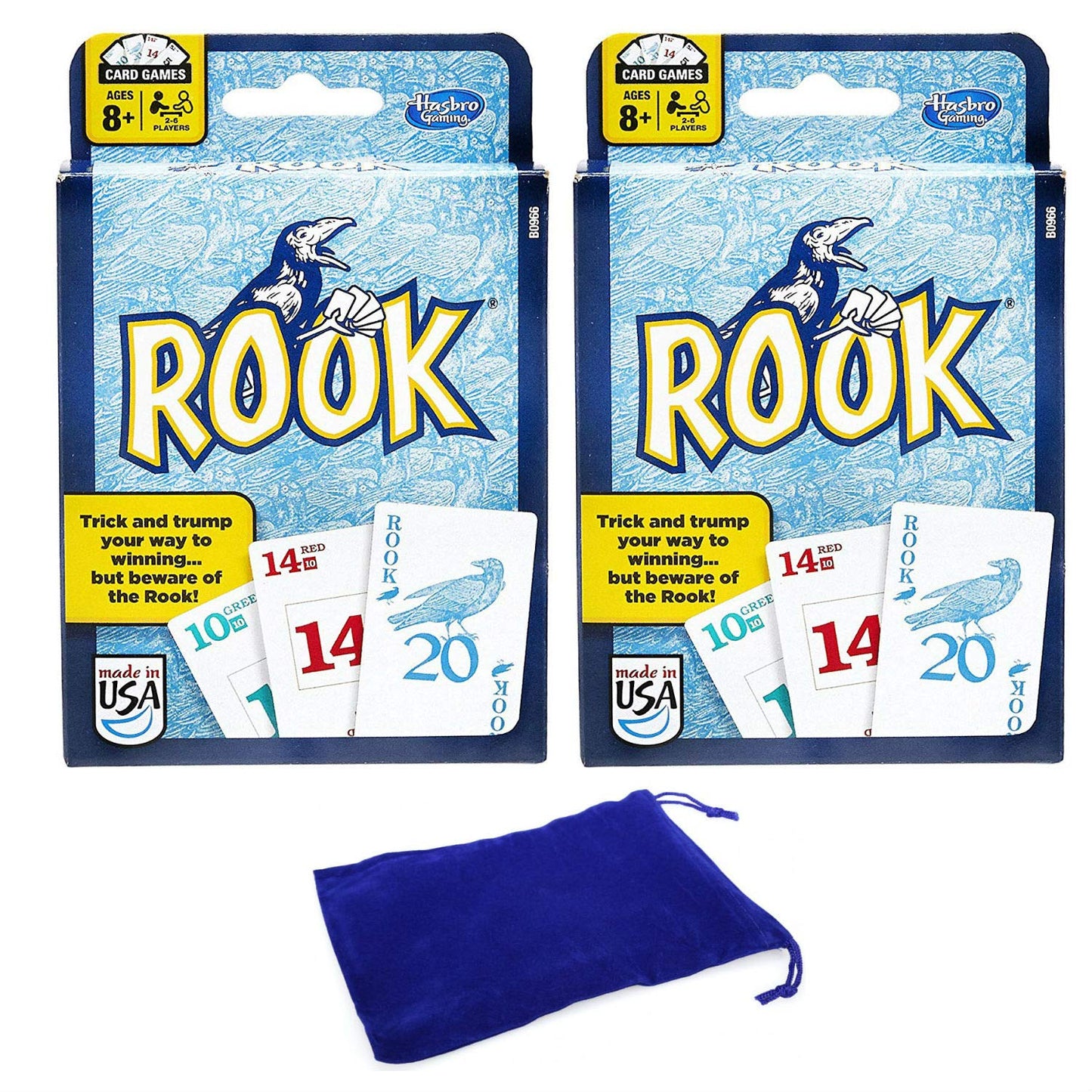 LUCOBE Rook Card Game 2 Packs Bundle with Drawstring Bag