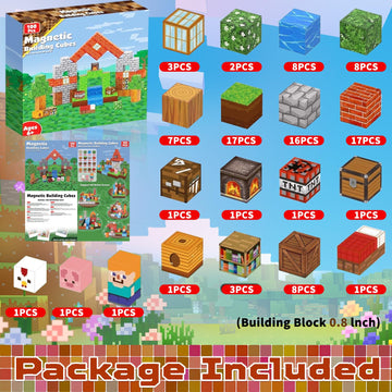 HYWEIQING Magnetic Building Blocks, 0.8'' 100PCS Magnetic Cubes