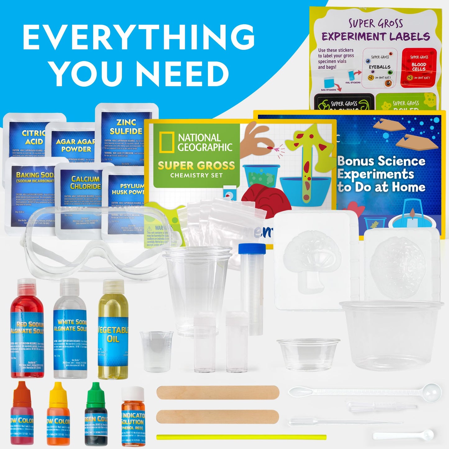 National Geographic Gross Science Kit with 45 Experiments for Kids 8-12