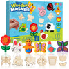 JOYIN 12 Wooden Magnet Creativity Arts & Crafts Painting Kit for Kids, Decorate Your Own Painting Gift for Halloween Crafts, Birthday Parties