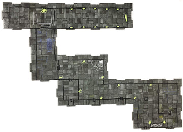 Role 4 Initiative Dry-Erase Dungeon Tiles, Wire Mesh, Booster Pack of Two 10" Tiles and Eight 5" Tiles