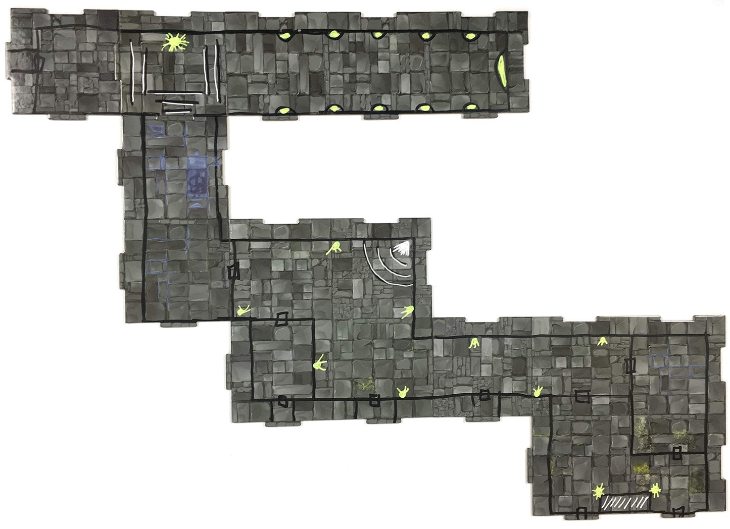 Role 4 Initiative Dry-Erase Dungeon Tiles, Wire Mesh, Booster Pack of Two 10" Tiles and Eight 5" Tiles