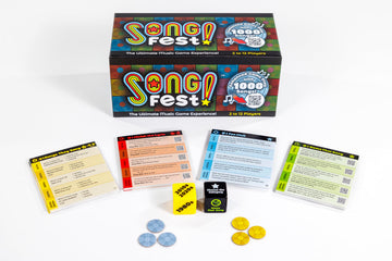 SongFest! Music Trivia Party Game | Song Hint QR Codes Play Music You Remember | 1000 ?’s | 70s Thru Today | 4 Fun Challenge Categories for Adult