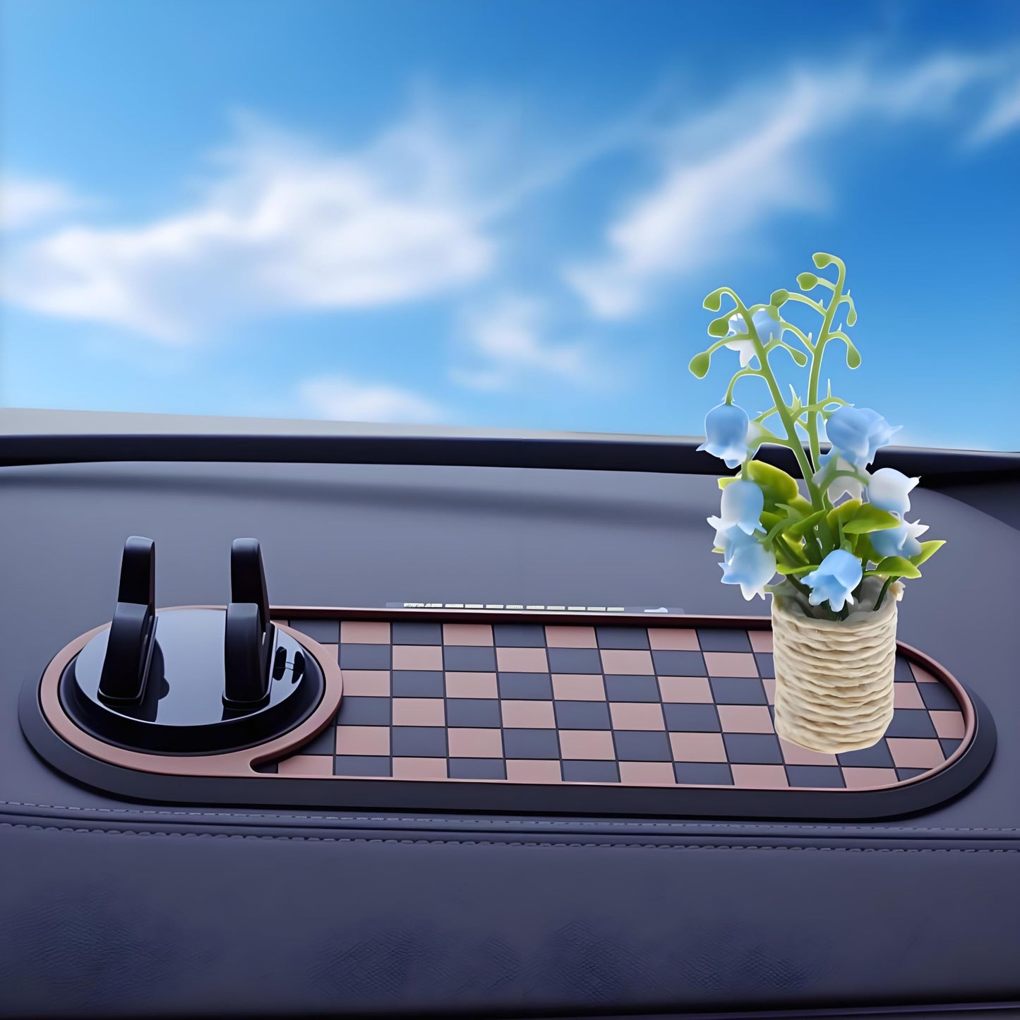Miniature Blue Hyacinth Potted Plants - 1:12 Scale Artificial Flower Basket Bonsai for Dollhouse Decoration, Fairy Garden, Micro Landscape, DIY Home