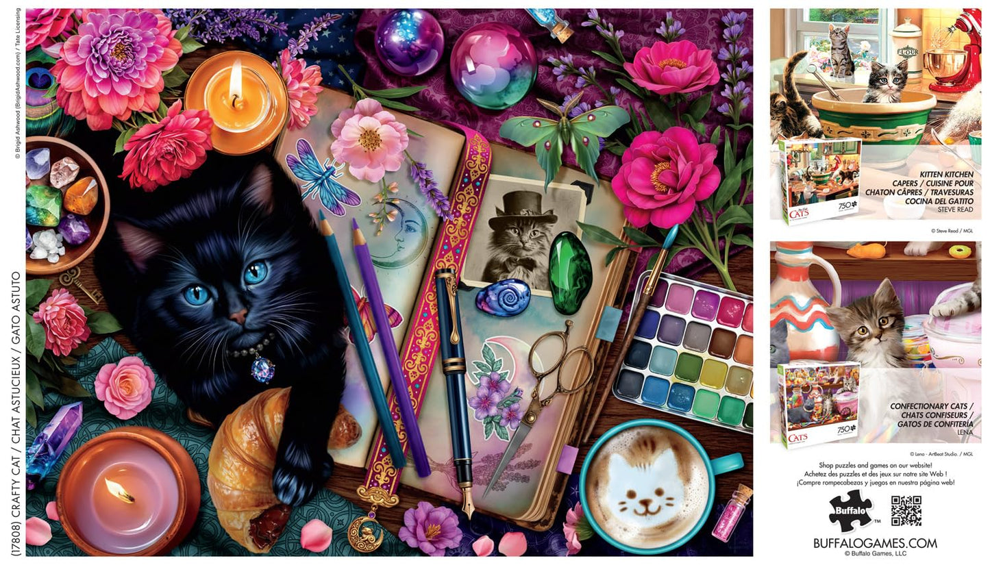Buffalo Games - Crafty Cat - 750 Piece Jigsaw Puzzle for Adults