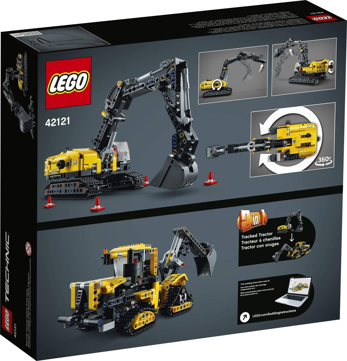 LEGO Technic Heavy-Duty Excavator 42121 Toy Building Kit; A Cool Birthday or Anytime Gift for Kids Who Enjoy Construction Toys; The 2-in-1 Design