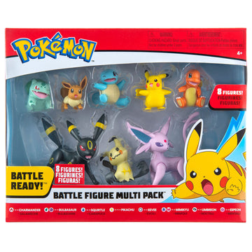 Pokemon Battle Figure Multi 8 Pack, Battle Ready 8 Figures, Multicolor, PKW2542