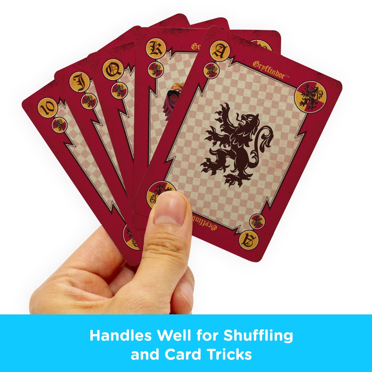 Aquarius Harry Potter Crests Playing Cards - Officially Licensed Card Deck for Kids, Teens & Adults Ages 6+, Poker Size, 1+ Players - Gift for Fans
