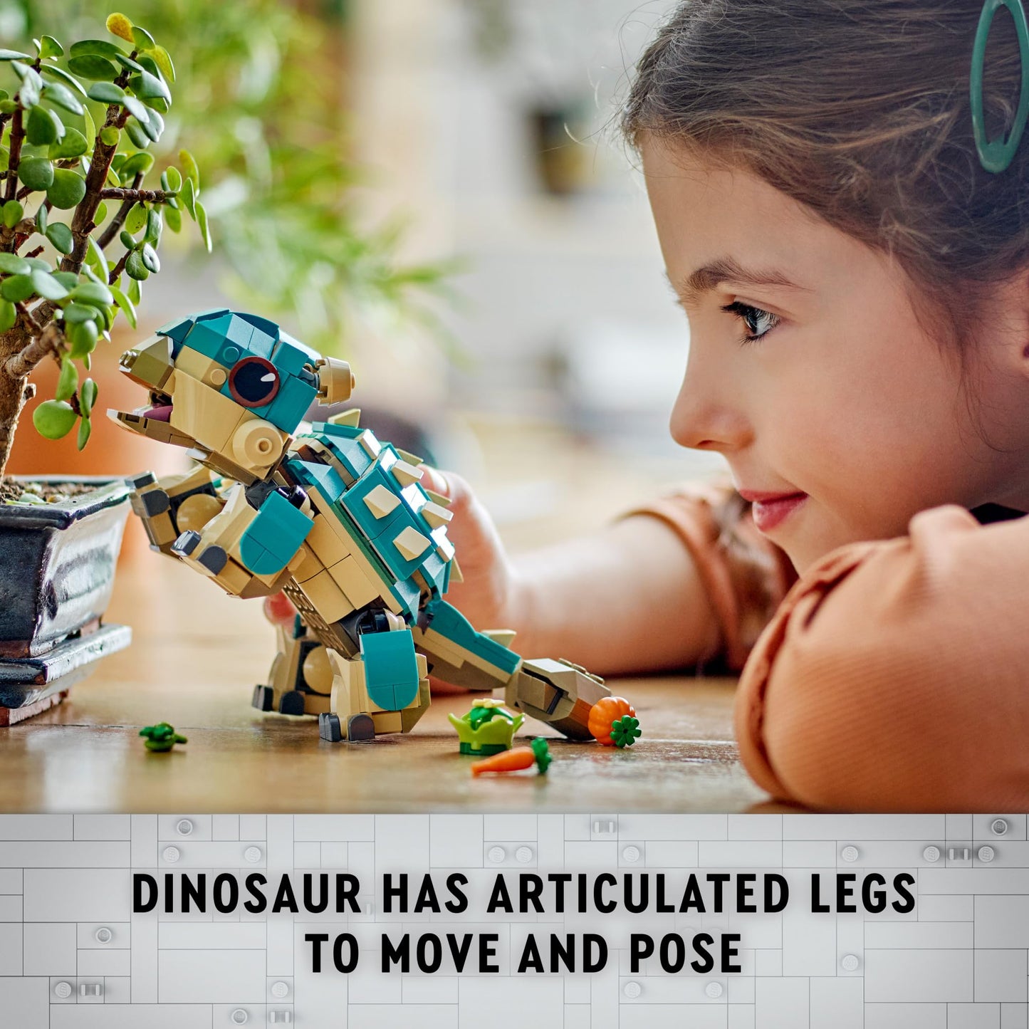 LEGO Jurassic World Baby Bumpy: Ankylosaurus Dinosaur Toy for Camp Cretaceous Fans and Kids Aged 7 Plus, Fun Build-a-Dinosaur Jurassic Park Toy