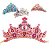 DJECO - DIY Like A Princess Crown Craft Kit - Create Your Own Mosaic Tiara - Fosters Creativity - Mess-Free Crafting - Includes Four Tiaras - Children