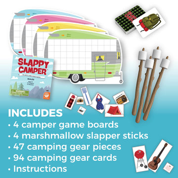 MindWare Slappy Camper Strategy Game - Think Fast and Fill Your Camper - for 2-4 Players - Ages 5 and Up