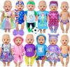 WONDOLL 12 Sets 14-16-Inch-Baby-Doll-Clothes-Outfits Dress Headbands Accessories Compatible with 43cm New Born-Baby-Doll, 15-inch-Baby-Doll?no Doll