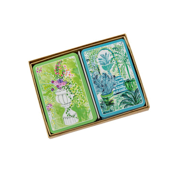 Caspari Large Type Bridge Playing Cards, Jardin de Luxembourg - Set of 2 Decks (PC149J)