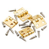 Miniature Door Hinges with Screws, 4 Pieces, 1:12 Scale, Suitable for Decoration, Dollhouse Accessories