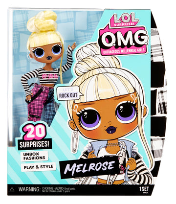 L.O.L. Surprise! OMG Melrose Fashion Doll with 20 Surprises Including Accessories in Stylish Outfit, Holiday Toy for Kids Girls Boys Ages 4 5 6+ Years