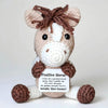 Horse Gifts, Crochet Positive Support - Handmade Emotional Cheer Support Funny Horse Gifts for Friend Coworker Birthday Christmas Stocking Stuffer