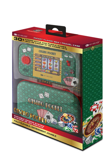 My Arcade Casino Pocket: Retro Casino Arcade, 30 Preloaded Games, Rechargeable Battery, Includes Travel Case