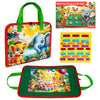 HappyVk Educational Felt Story Board Set - One Felt Board and 154 Pieces Storytelling Learning Kit for Toddlers and A Felt Activity Board Game with 10