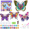 ZhengYuFa Diamond Art Kit for Kids Arts and Crafts for Kids Ages 8-12, Butterfly Diamond Art, 6/7/8/9/10 Year Old Girl Gifts Gem Art Butterfly Kit